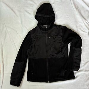 Free Country Black Performance Jacket with Hood and Water-Resistant Finish